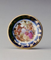 藏品(法國藍地描金人物碟)的圖片