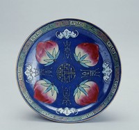 藏品(彩瓷壽桃盤)的圖片