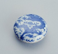 藏品(青花龍紋印泥盒)的圖片