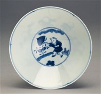藏品(青花嬰戲斗笠形碗)的圖片