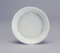 藏品(白色壽字小瓷碟)的圖片