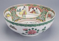 藏品(粉彩開光人物碗)的圖片
