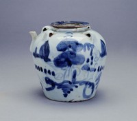 藏品(青花山水四耳蓋壺)的圖片
