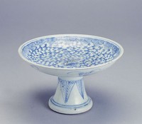 藏品(青花纏枝花卉紋高足盤)的圖片