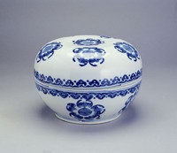 藏品(青花蝠壽紋圓盒)的圖片