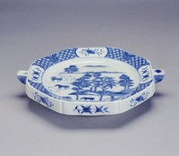 藏品(青花山水走獸圖盤)的圖片