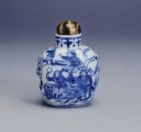 藏品(青花人物圖鼻煙壺)的圖片