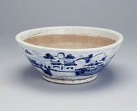 藏品(青花山水圖碗)的圖片