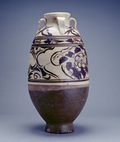 藏品(白地黑花四耳瓶)的圖片