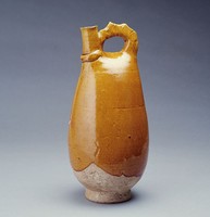 藏品(黃褐釉皮囊壺)的圖片