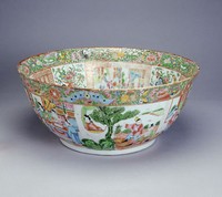 藏品(廣彩開光人物花鳥大碗)的圖片
