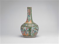 藏品(廣彩開光人物花鳥天球瓶)的圖片