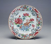 藏品(粉彩太師富貴瓷盤)的圖片