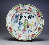 藏品(粉彩麻姑瓷盤)的圖片