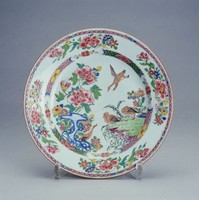 藏品(粉彩牡丹翔雁瓷盤)的圖片