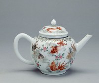 藏品(粉彩金魚戲水瓷壺)的圖片