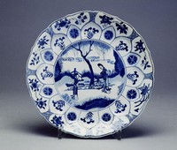藏品(青花春遊盤)的圖片
