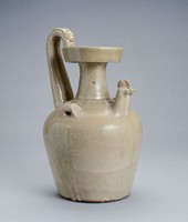 藏品(青瓷雙鳳嘴龍頭把壺)的圖片