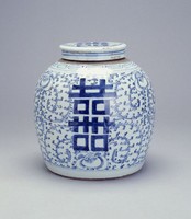 藏品(青花囍字蓋罐)的圖片