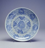 藏品(青花花卉盤)的圖片