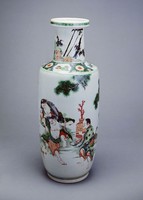 藏品(四僧戲蟾粉彩瓷瓶)的圖片