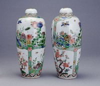 藏品(粉彩花鳥蓋瓶)的圖片