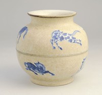 藏品(八駿魚子紋罐)的圖片