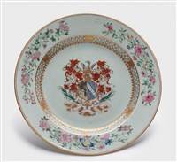 藏品(粉彩徽章紋盤)的圖片