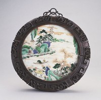 藏品(彩繪瓷圓掛屏)的圖片
