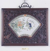 藏品(彩繪瓷扇形掛屏)的圖片