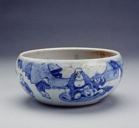 藏品(青花人物水盂)的圖片