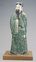 藏品(綠地五彩瓷人物像)的圖片