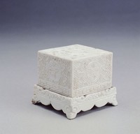 藏品(白瓷印盒連座)的圖片