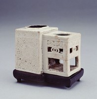 藏品(白瓷雙連方盒附座)的圖片