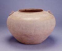藏品(青釉直線紋雙耳罐)的圖片
