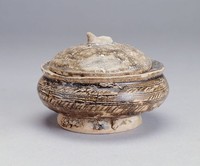 藏品(青釉水波紋小蓋罐)的圖片