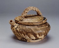 藏品(青釉水波紋提樑壺)的圖片