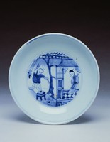 藏品(青花童戲圖紋碟)的圖片