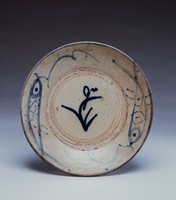 藏品(蘭花雙魚青花小盤)的圖片