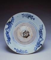 藏品(雙鳳紋青花盤)的圖片