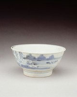 藏品(青花碧字款山水紋碗)的圖片