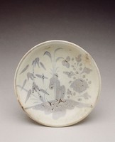 藏品(青花褪色花草紋盤)的圖片