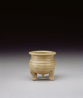 藏品(耀州窯青瓷獸面三足香爐)的圖片