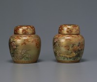 藏品(金漆花鳥繪瓷茶入一對)的圖片
