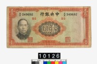 藏品(中央銀行法幣壹圓鈔券)的圖片