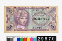 藏品(越南美軍軍用5分鈔券)的圖片