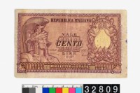 藏品(義大利100里拉鈔券)的圖片