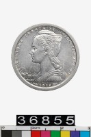 藏品(法屬西非1法郎幣)的圖片