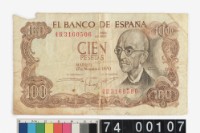 藏品(西班牙100比塞塔鈔券)的圖片