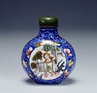 藏品(畫琺瑯仕女鼻煙壺)的圖片